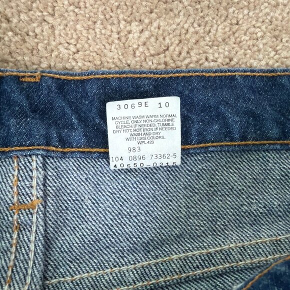 Levis 550 Jeans Mens 36x36 Blue Relax Fit Taper Vintage 90s Batwing Orange Tab - Picture 3 of 10